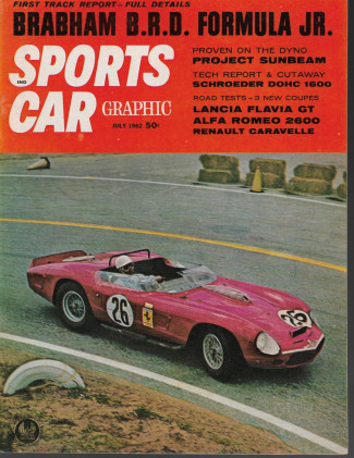 SPORTS CAR GRAPHIC 1962 JULY - CARAVELLE, FLAVIA, ALFA 2600 SPRINT*